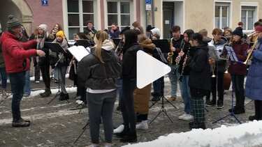 GG-Blasorchester spielt bei der Einweihung der Eichstätter Pfahlstraße